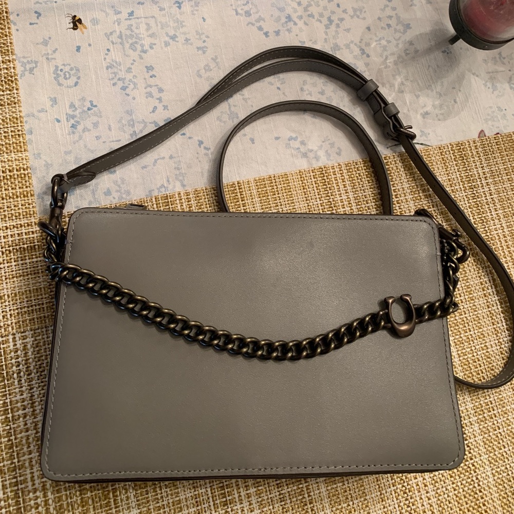 Authentic COACH 1941 Calf leather chain logo zip top Crosby - Picture 4 of 16